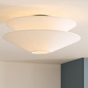 Solivara Flushmount Recessed Milky White Glass Simple Ceiling Lamp